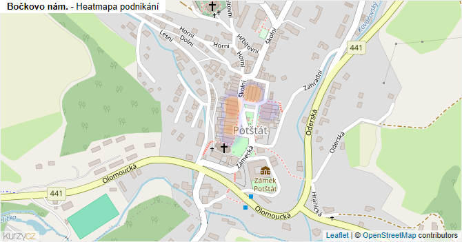 Bočkovo nám. - mapa podnikání