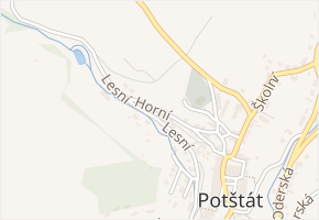 Horní v obci Potštát - mapa ulice