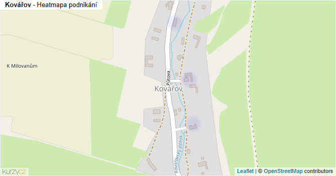 Kovářov - mapa podnikání