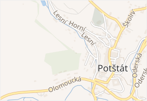 Lesní v obci Potštát - mapa ulice
