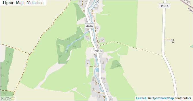 Lipná - mapa části obce