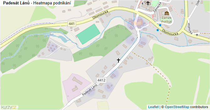Padesát Lánů - mapa podnikání