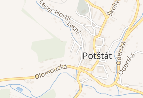 Pod svahem v obci Potštát - mapa ulice