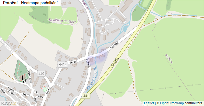 Potoční - mapa podnikání