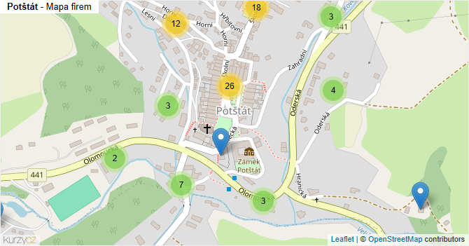 Potštát - mapa firem