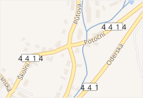 Půtova v obci Potštát - mapa ulice