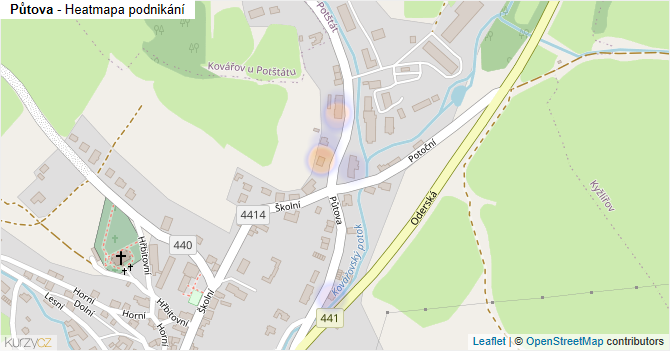 Půtova - mapa podnikání