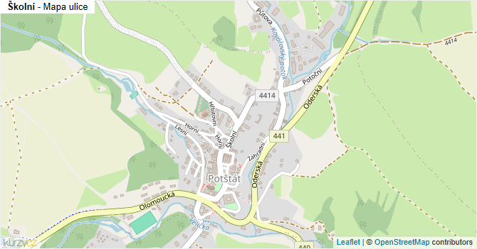 Školní - mapa ulice