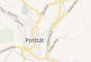 Zahradní v obci Potštát - mapa ulice