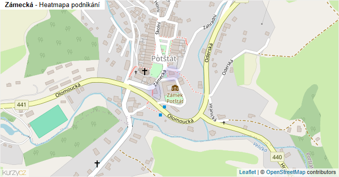 Zámecká - mapa podnikání