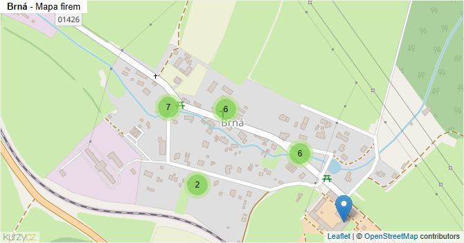 Brná - mapa firem
