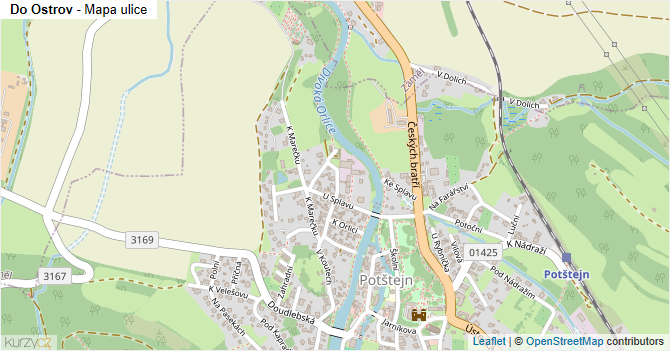 Do Ostrov - mapa ulice
