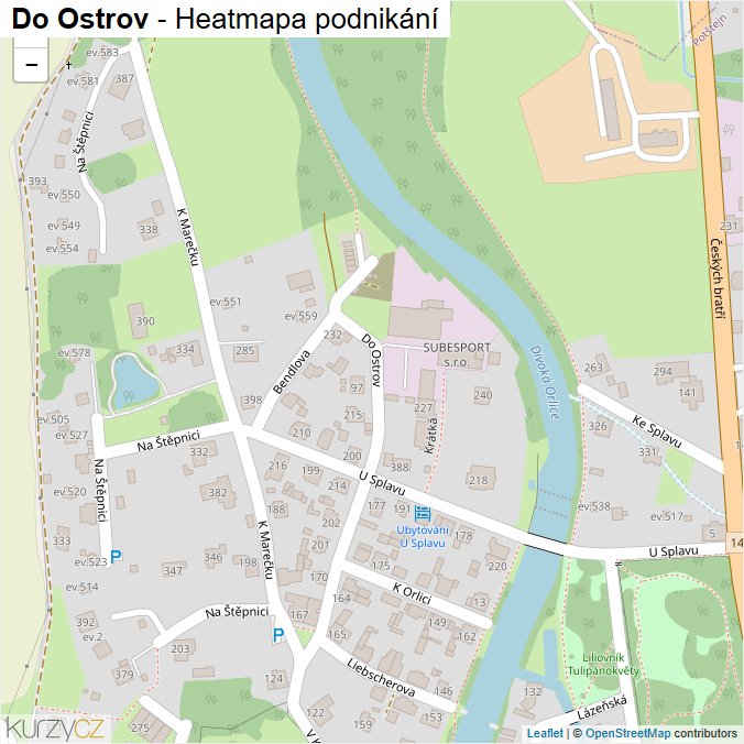 Mapa Do Ostrov - Firmy v ulici.