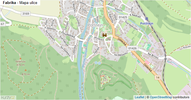 Fabrika - mapa ulice