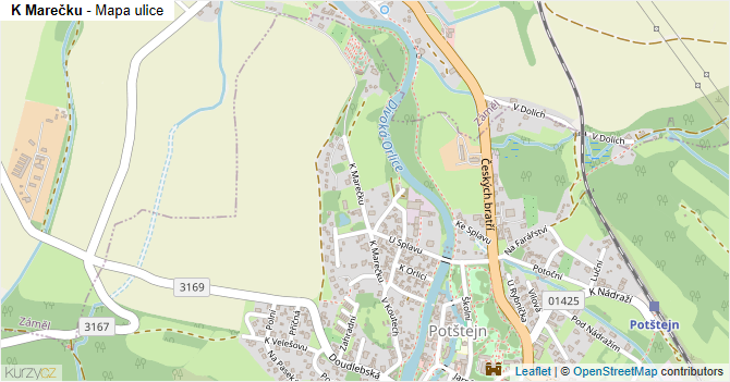 K Marečku - mapa ulice