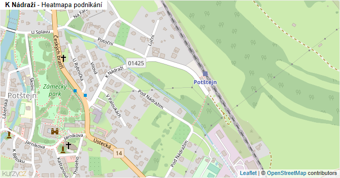 K Nádraží - mapa podnikání