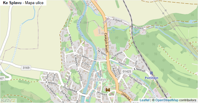 Ke Splavu - mapa ulice
