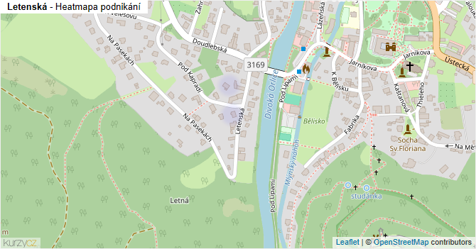Letenská - mapa podnikání