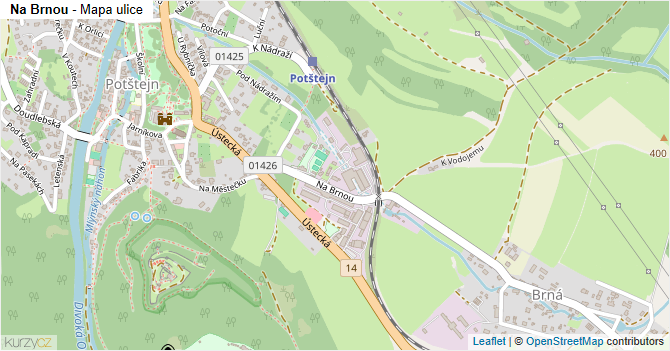 Na Brnou - mapa ulice