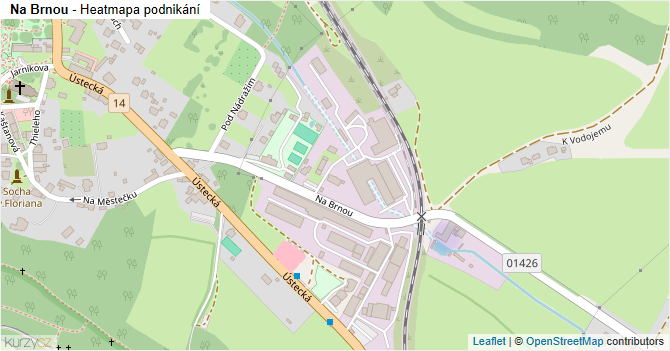 Na Brnou - mapa podnikání