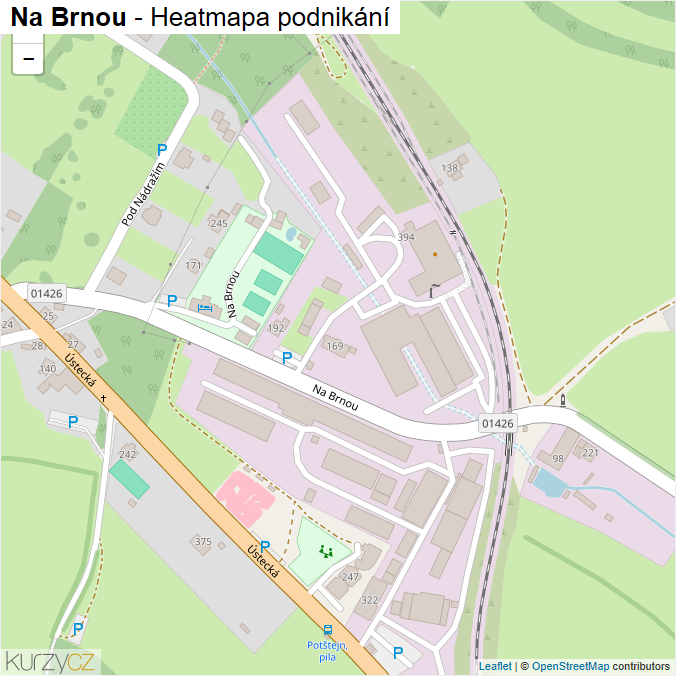 Mapa Na Brnou - Firmy v ulici.