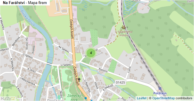 Na Farářství - mapa firem