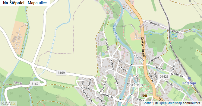 Na Štěpnici - mapa ulice
