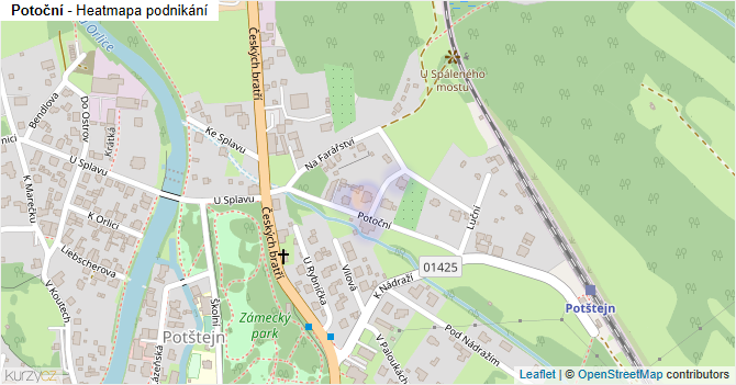 Potoční - mapa podnikání