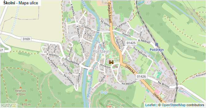 Školní - mapa ulice