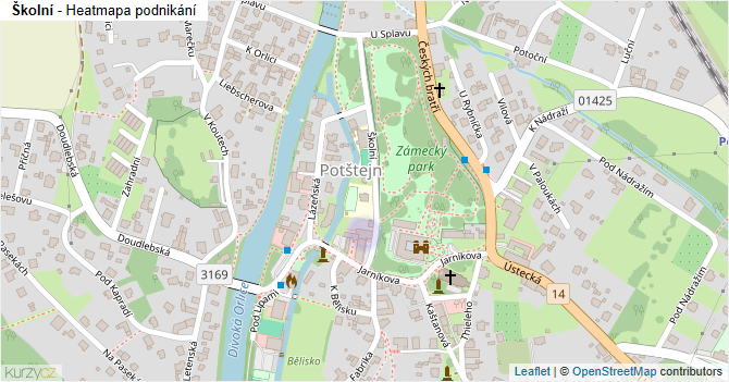 Školní - mapa podnikání