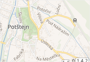 V Paloukách v obci Potštejn - mapa ulice