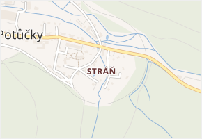 Stráň v obci Potůčky - mapa části obce