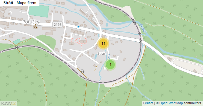 Stráň - mapa firem