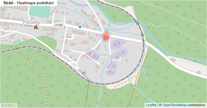 Stráň - mapa podnikání