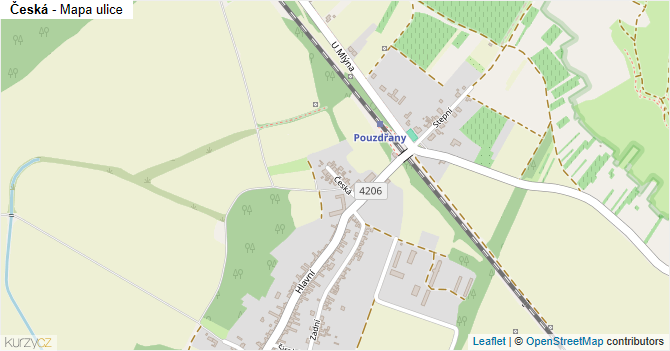 Česká - mapa ulice