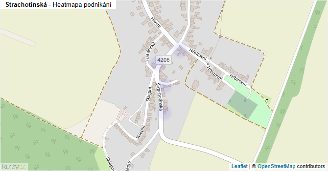 Strachotínská - mapa podnikání