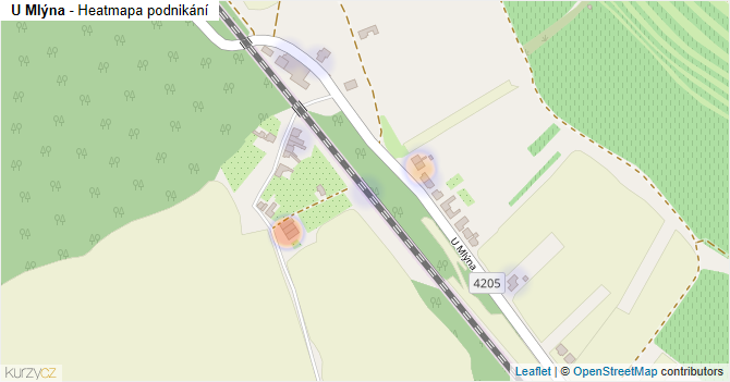 U Mlýna - mapa podnikání