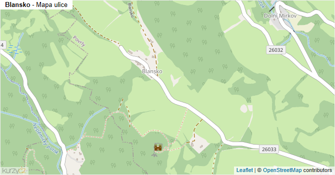 Blansko - mapa ulice