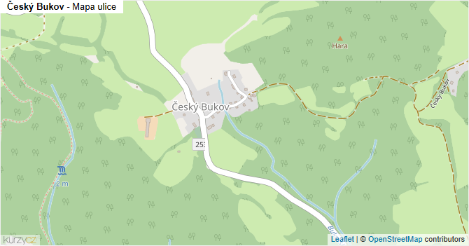 Český Bukov - mapa ulice