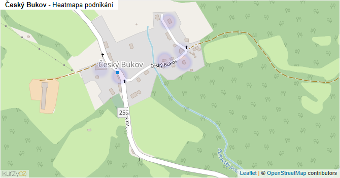 Český Bukov - mapa podnikání