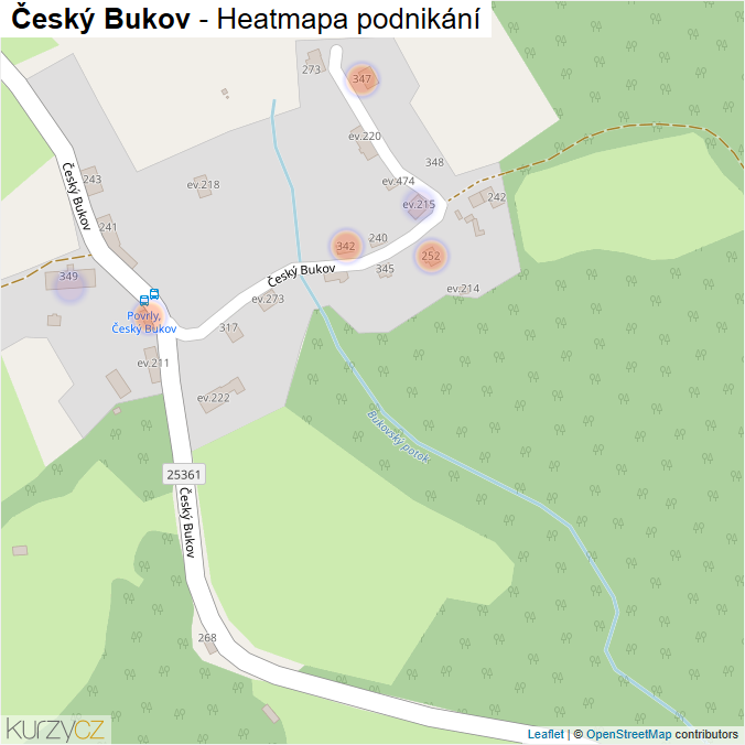 Mapa Český Bukov - Firmy v ulici.