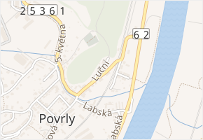 Drážní v obci Povrly - mapa ulice