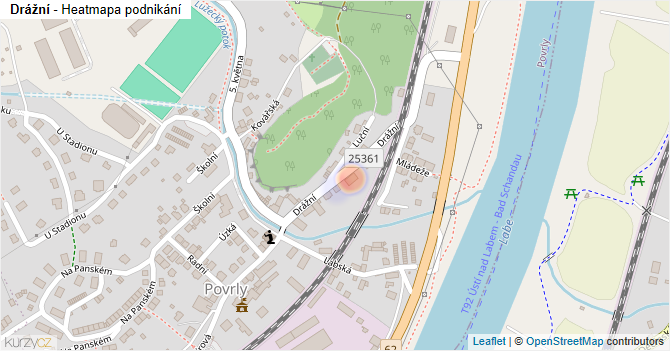 Drážní - mapa podnikání