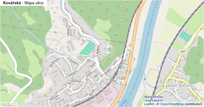 Kovářská - mapa ulice