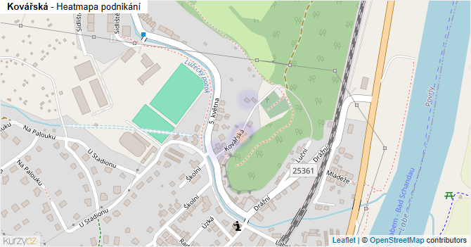 Kovářská - mapa podnikání