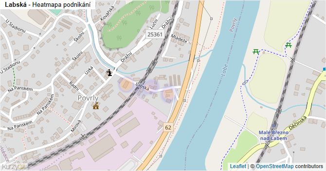 Labská - mapa podnikání