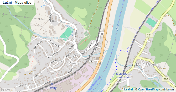 Luční - mapa ulice