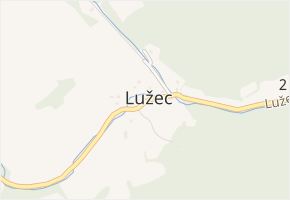 Lužec v obci Povrly - mapa ulice