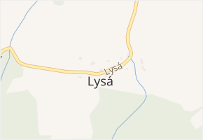 Lysá v obci Povrly - mapa ulice