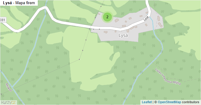Lysá - mapa firem